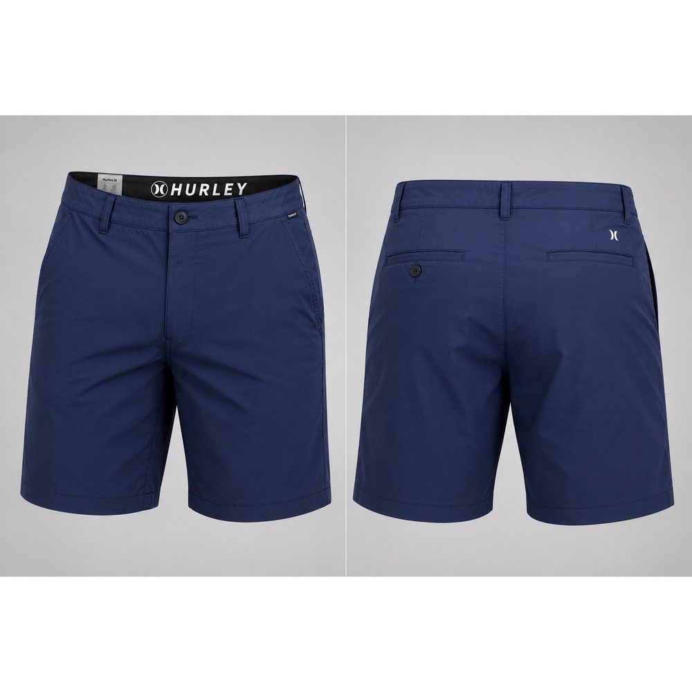 Hurley Phantom 34 Mens Black Hybrid Board Shorts Performance SWIM TRUNKS